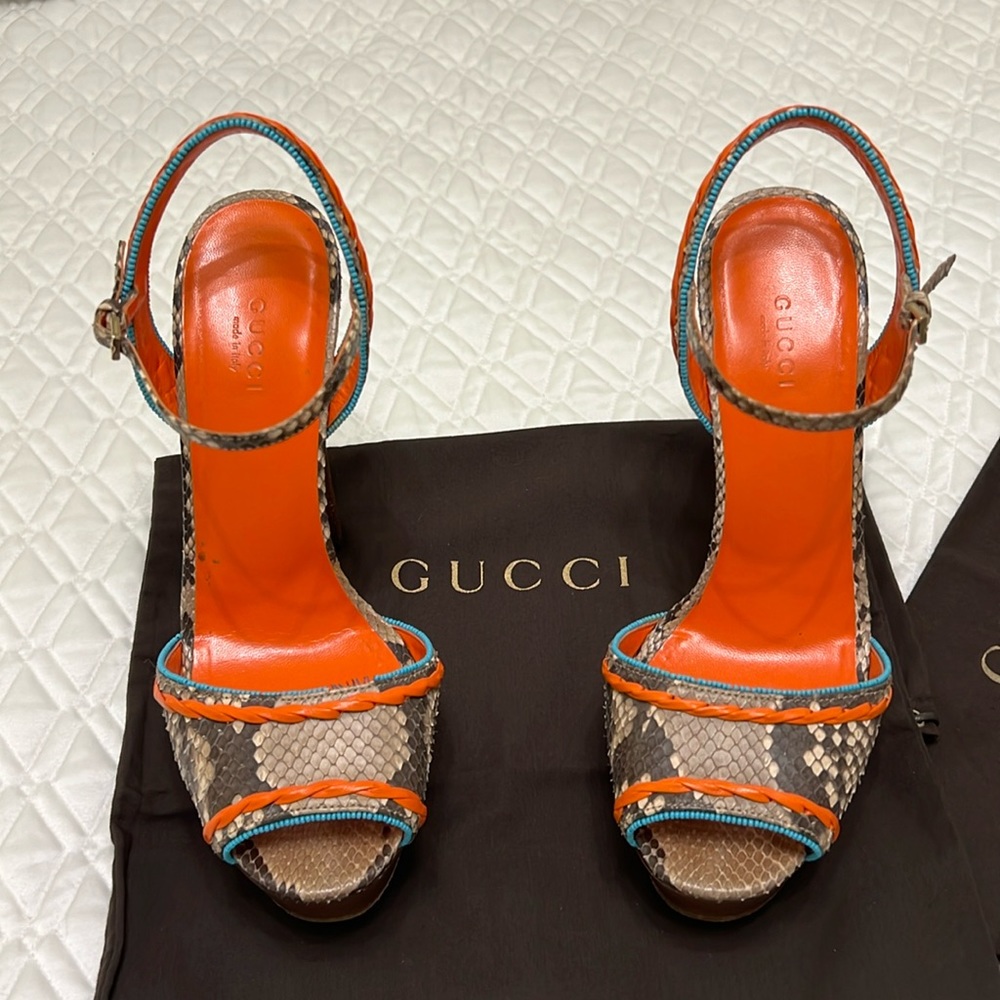 Gucci Python Platforms size 38